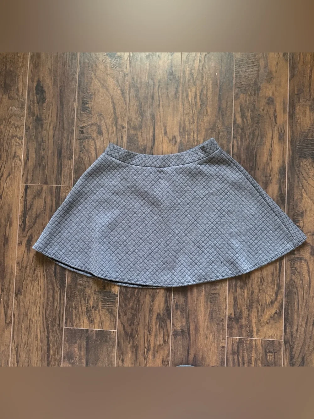 Joe B Joe Benbasset Gray W/ Black Diamond Design Skater Skirt Size Large